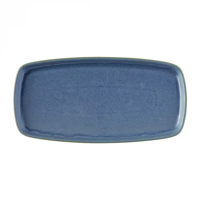 Churchill Emerge Oslo Blue Oblong Plates 287x146mm (Pack of 6) - Image 1