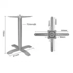 Bolero Cast Iron Table Base Grey - Image 2