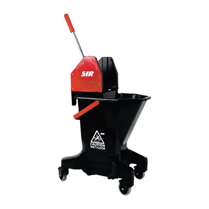 SYR Long Tall Sally Recycled Plastic Mop Bucket and Wringer 16Ltr Red - Image 1