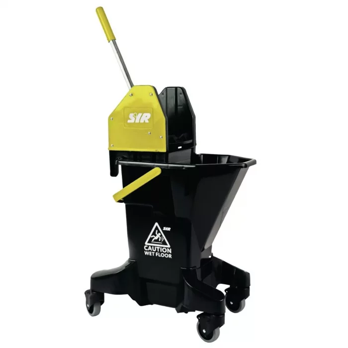 SYR Long Tall Sally Recycled Plastic Mop Bucket and Wringer 16Ltr Yellow - Image 1