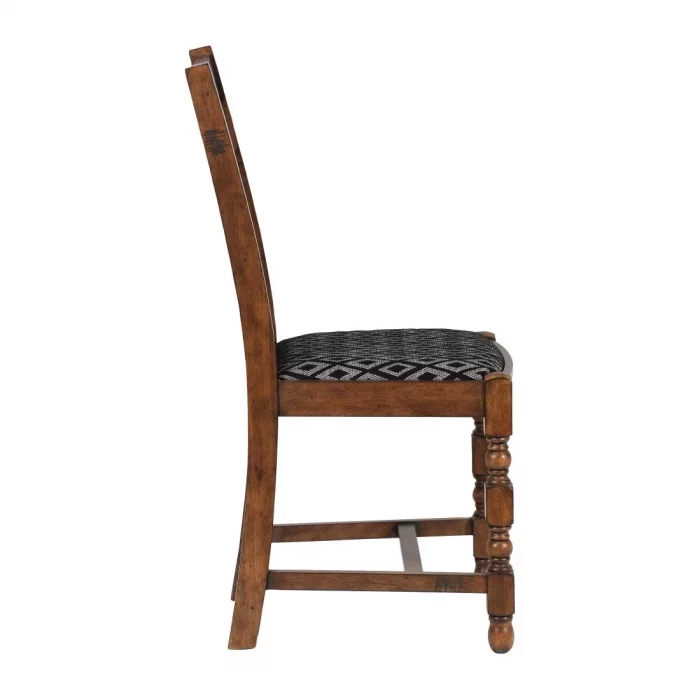 Mayfair Dining Chair with Black Diamond Padded Seat (Pack of 2) - Image 2