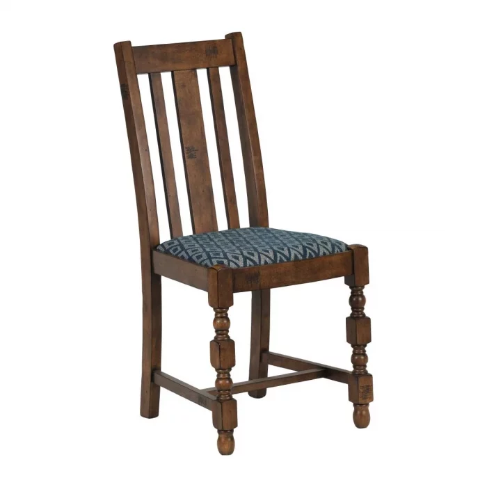 Mayfair Dining Chair with Blue Diamond Padded Seat (Pack of 2) - Image 1
