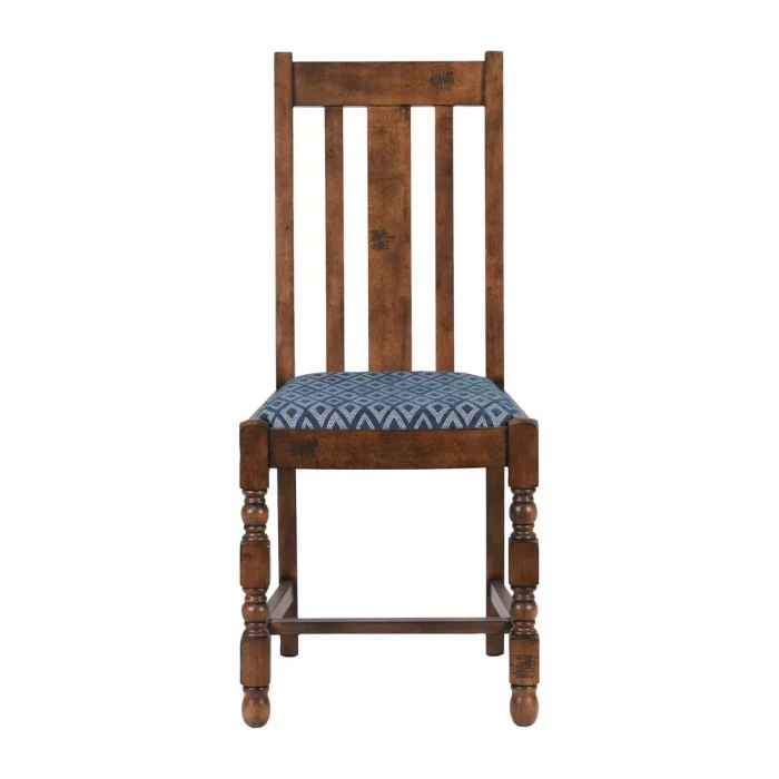 Mayfair Dining Chair with Blue Diamond Padded Seat (Pack of 2) - Image 3