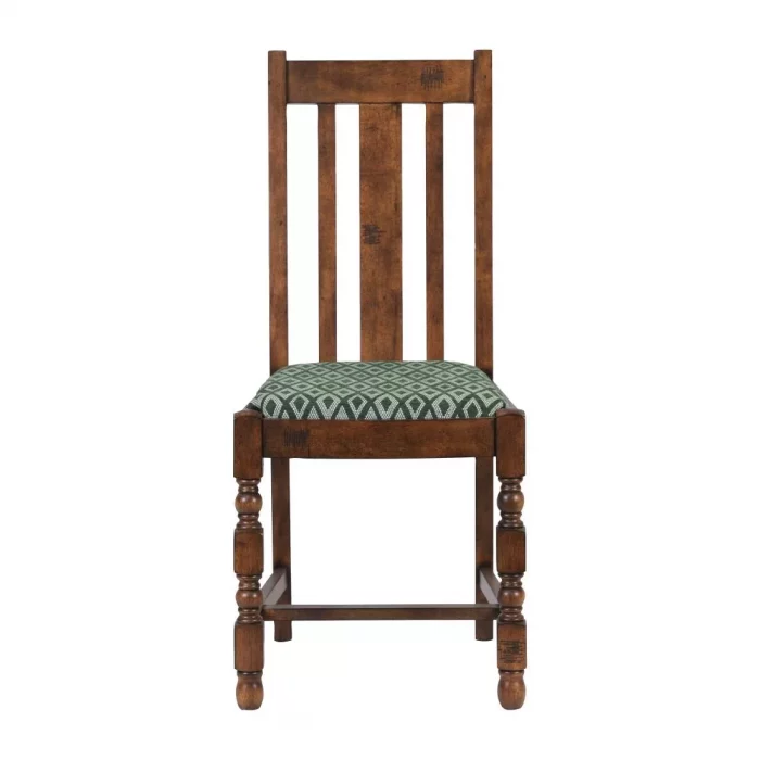 Mayfair Dining Chair with Green Diamond Padded Seat (Pack of 2) - Image 3