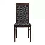 Brooklyn Padded Back Dark Walnut Dining Chair with Black Diamond Padded Seat and Back (Pack of 2) - Image 2