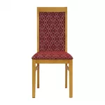 Brooklyn Padded Back Soft Oak Dining Chair with Red Diamond Padded Seat and Back (Pack of 2) - Image 2