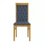 Brooklyn Padded Back Soft Oak Dining Chair with Blue Diamond Padded Seat and Back (Pack of 2) - Image 2