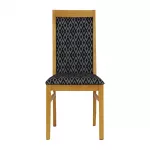 Brooklyn Padded Back Soft Oak Dining Chair with Black Diamond Padded Seat and Back (Pack of 2) - Image 2
