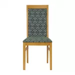 Brooklyn Padded Back Soft Oak Dining Chair with Green Diamond Padded Seat and Back (Pack of 2) - Image 2