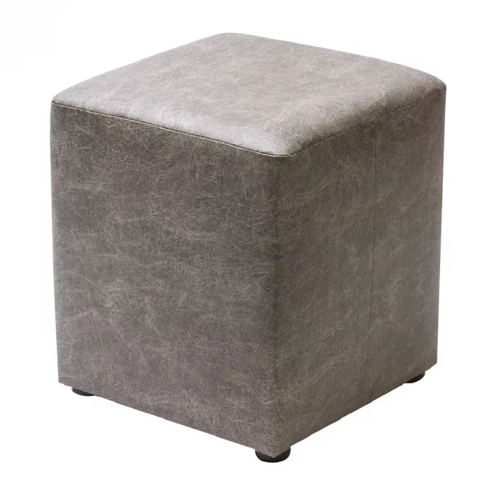 Cube Faux Leather Bar Stool Ash (Pack of 2) - Image 1