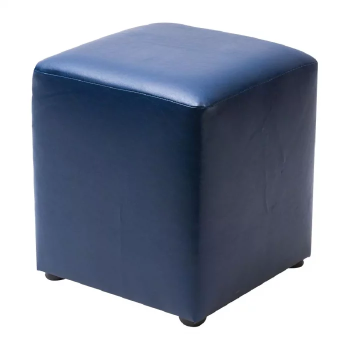 Cube Faux Leather Bar Stool Midnight (Pack of 2) - Image 1