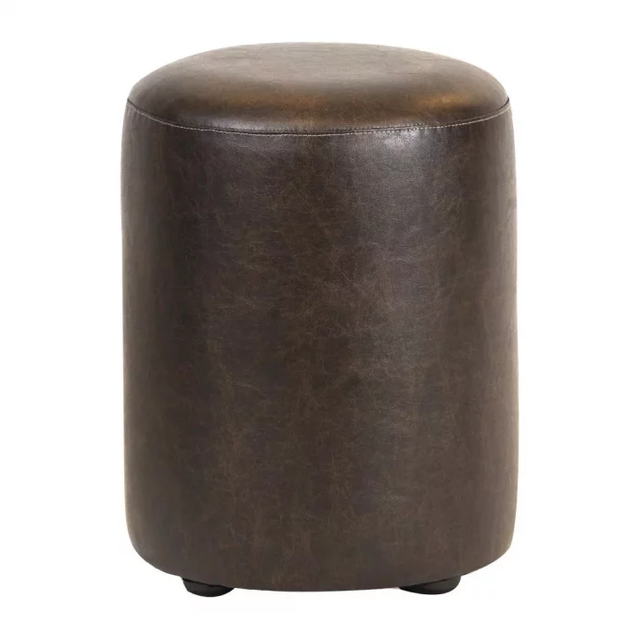 Cylinder Faux Leather Bar Stool Peat (Pack of 2) - Image 1