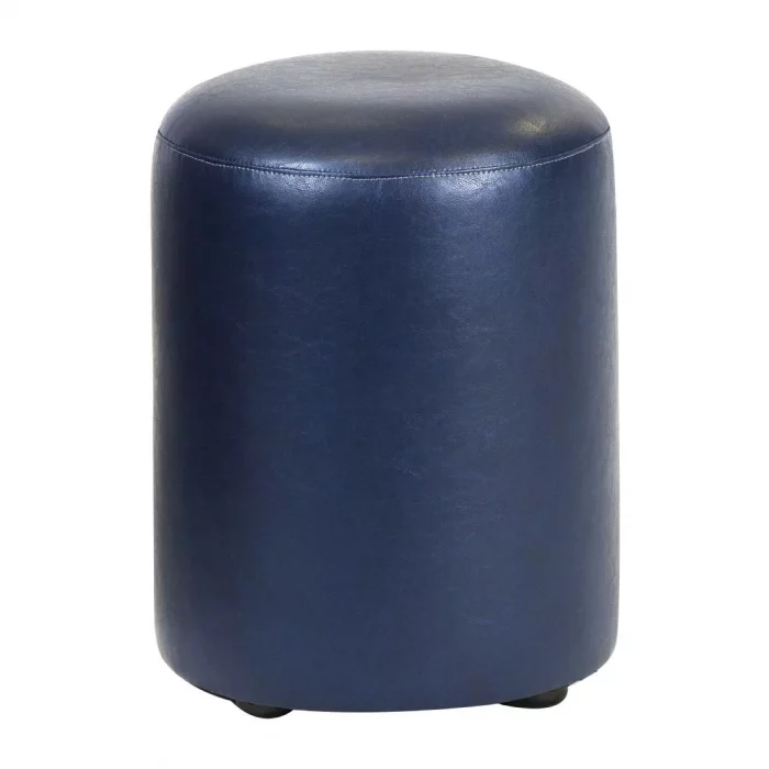 Cylinder Faux Leather Bar Stool Midnight (Pack of 2) - Image 1