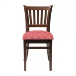 Manhattan Dark Walnut Dining Chair with Red Diamond Padded Seat (Pack of 2) - Image 3