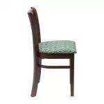 Manhattan Dark Walnut Dining Chair with Green Diamond Padded Seat (Pack of 2) - Image 2