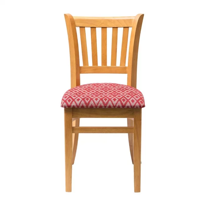 Manhattan Soft Oak Dining Chair with Red Diamond Padded Seat (Pack of 2) - Image 2