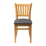 Manhattan Soft Oak Dining Chair with Black Diamond Padded Seat (Pack of 2) - Image 3