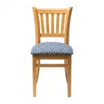 Manhattan Soft Oak Dining Chair with Blue Diamond Padded Seat (Pack of 2) - Image 3