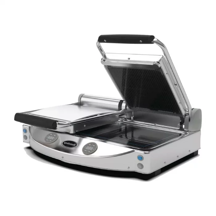 Spidocook Spidoglass Double Ribbed Upper Smooth Lower Contact Grill Digital - Image 1