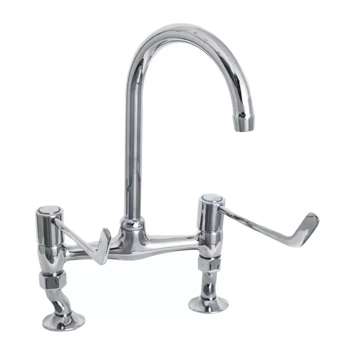 KWC DVS Lever Operated Bridge Mixer Tap - Image 1