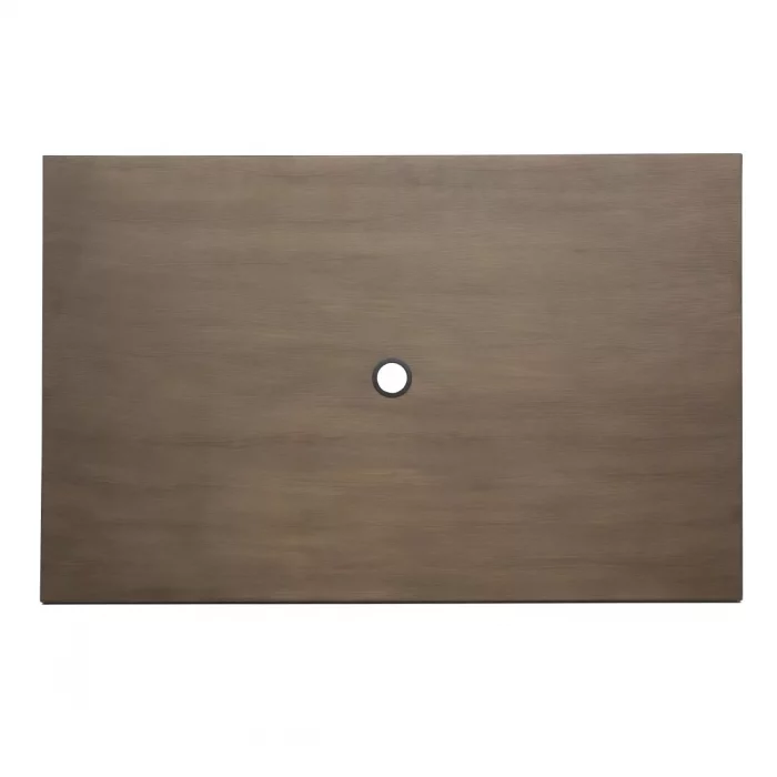Bolero Complete Outdoor Aluminium Table 120x76x76cm - Dark Wood Effect Finish - Image 4