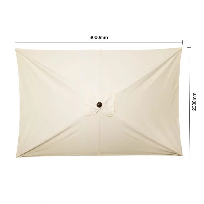 Bolero Seville Square Parasol 2x3m Cream - Image 5