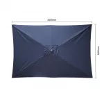Bolero Seville Square Parasol 2x3m Navy Blue - Image 5