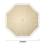 Bolero Sicily Round Striped Parasol 2m Diameter - Image 2
