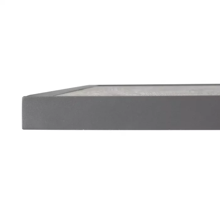 Bolero Wood Grain Effect Outdoor Tempered Glass Table Top Grey Trim 700mm - Image 4