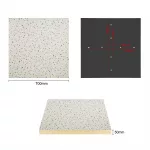 Bolero Terrazzo Style Square Table Top 700x700mm - Image 5