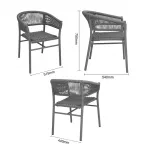 Bolero Florence Grey Mix Rope Twist Wicker Chairs (Pack of 2) - Image 6
