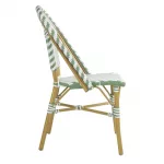 Bolero Parisian Style Rattan Side Chair Light Green (Pack of 2) - Image 3