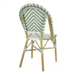 Bolero Parisian Style Rattan Side Chair Light Green (Pack of 2) - Image 4