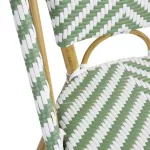 Bolero Parisian Style Rattan Side Chair Light Green (Pack of 2) - Image 5