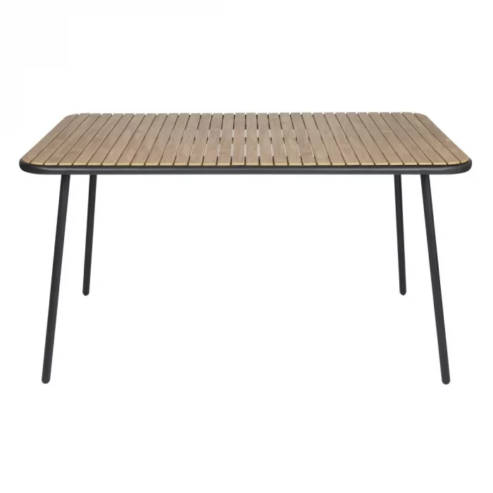 Bolero Santorini Rectangular Table Wood Effect 1400mm - Image 2
