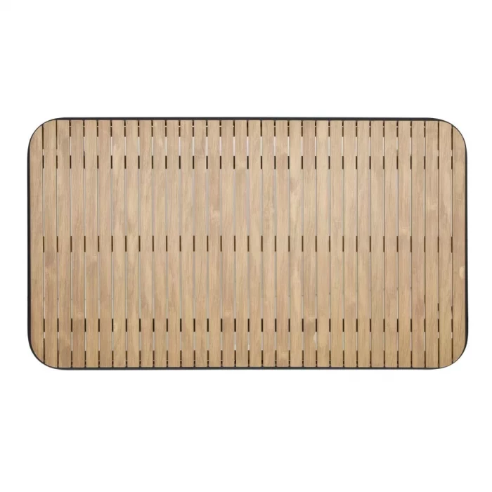 Bolero Santorini Rectangular Table Wood Effect 1400mm - Image 3