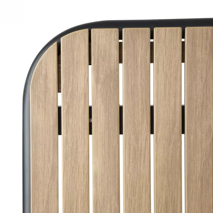 Bolero Santorini Rectangular Table Wood Effect 1400mm - Image 4