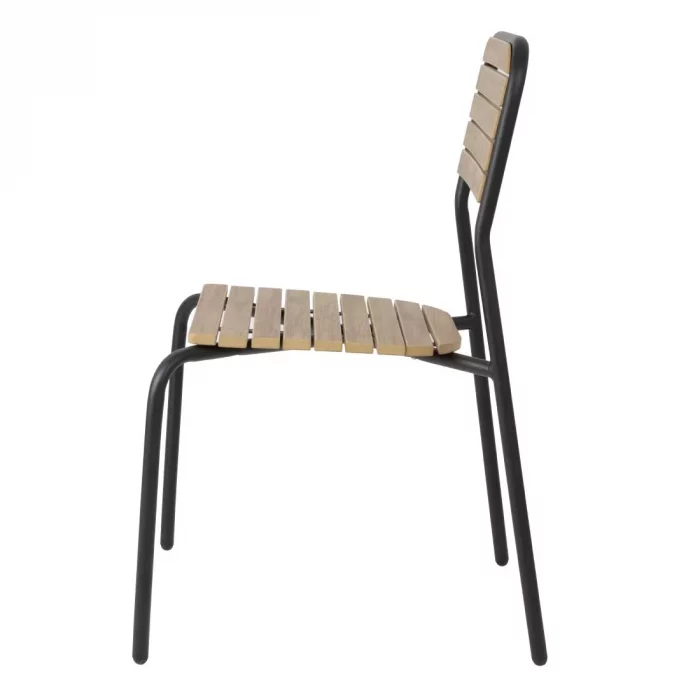 Bolero Santorini Wood Effect Outdoor Chairs (Pack of 4) - Image 2