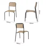 Bolero Santorini Wood Effect Outdoor Chairs (Pack of 4) - Image 7