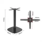 Bolero Black Cast Iron Table Base 720x420mm - Image 5