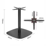 Bolero Black Cast Iron Table Base 720x600mm - Image 5