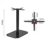 Bolero Black Cast Iron Table Base 720x420x600mm - Image 5