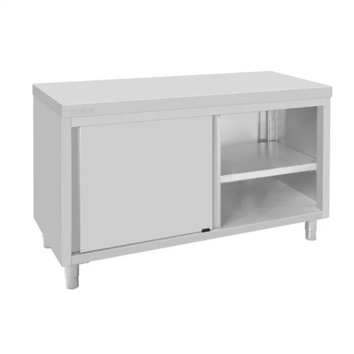 Vogue Standing Floor Cupboard Stainless Steel 900x1500x600mm - Image 4