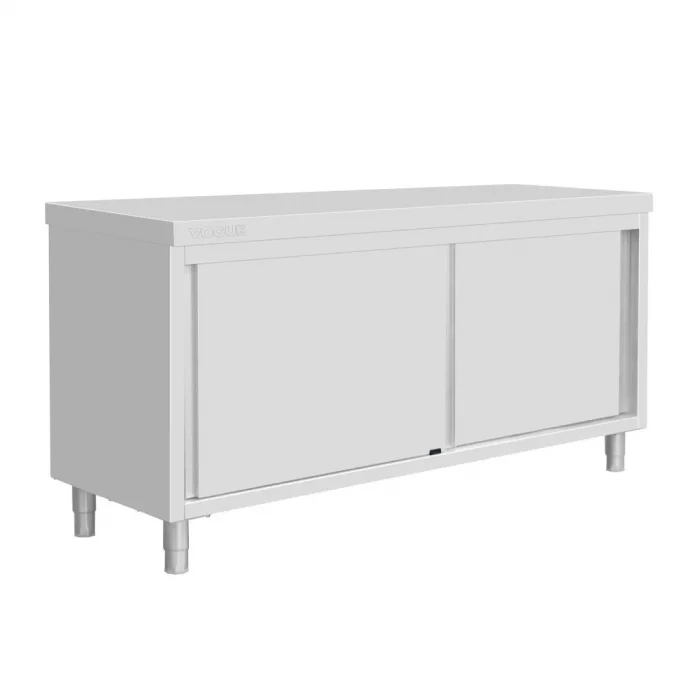 Vogue Standing Floor Cupboard Stainless Steel 900x1800x600mm - Image 2