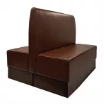 Double Booth in Bison Espresso Vinyl