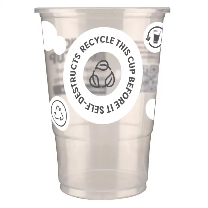 eGreen Printed TWOinONE Flexy Half-pint Glass CE Marked to Brim (Pack of of 1000) - Image 1