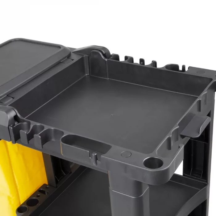 Jantex Cleaning Trolley Black - Image 4