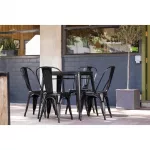 Bolero Bistro Steel Side Chairs Black (Pack of 4) - Image 2