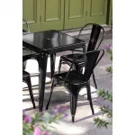 Bolero Bistro Steel Side Chairs Black (Pack of 4) - Image 4