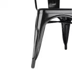 Bolero Bistro Steel Side Chairs Black (Pack of 4) - Image 7